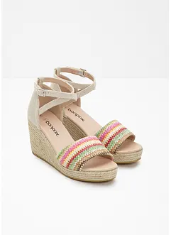 Sandalett med kilklack, bonprix