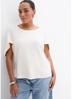Oversizetopp i böljande viskosmix, bonprix