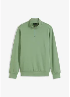 Sweatshirt med krage och kort dragkedja, bonprix