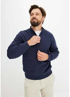 Sweatshirt med krage och kort dragkedja, bonprix