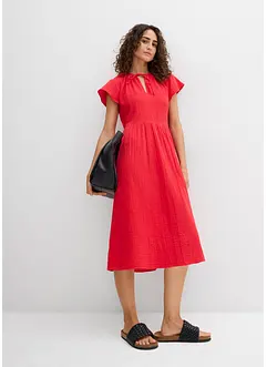 Klänning av mjuk muslin, bonprix