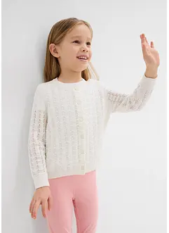 Hålmönstrad cardigan för barn, bonprix