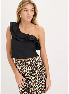 Blus med volanger, bonprix
