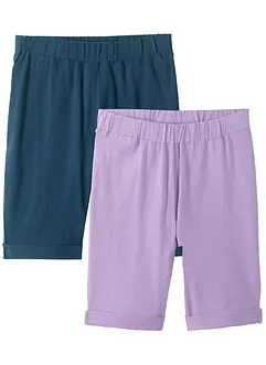 Cykelbyxa för barn (2-pack) med ekologisk bomull, bonprix