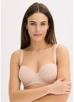 Axelbandslös BH med bygel med ekologisk bomull (2-pack), bonprix