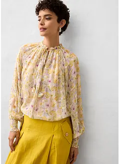 Tunika med siden och ljuvligt blomstermotiv, bonprix
