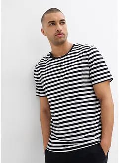 T-shirt med kort knäppning av ren ekologisk bomull 2-pack), bonprix
