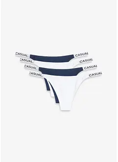 Stringtrosa med ekologisk bomull (4-pack), bonprix