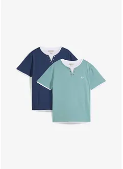 T-shirt med 2-i-1-look (2-pack), bonprix