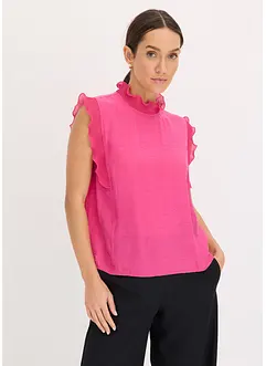 Blus med volanger, bonprix