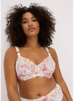 Minimizer-BH med bygel och broderi med sirligt, tryckt mönster, bonprix