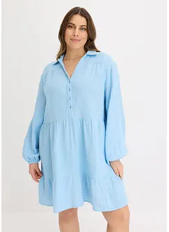 Kort muslinklänning med våder, bonprix