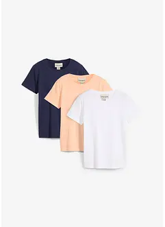 T-shirt för barn i ekologisk bomull (3-pack), bonprix
