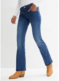 Stretchiga bootcutjeans med medelhög midja, bonprix