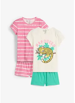 Pyjamas med shorts (4 delar), bonprix