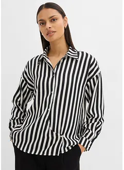 Skjortblus i fin satin, bonprix