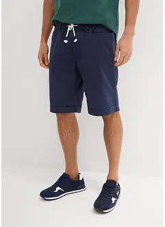 Dra på-shorts i linneblandning, Regular Fit, bonprix