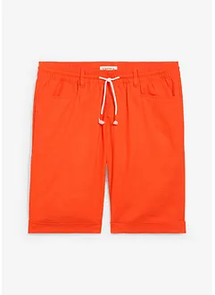 Dra på-shorts i linneblandning, Regular Fit, bonprix