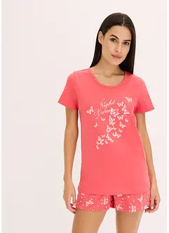 Pyjamas med shorts, av ren bomull, bonprix