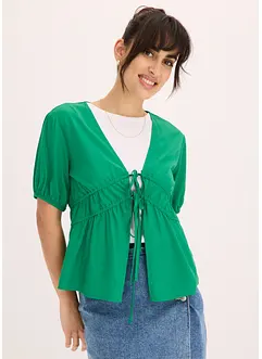 Blus med knytband, bonprix
