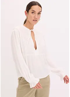 Blus med hålbroderi, bonprix
