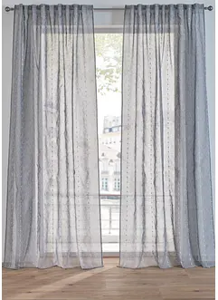 Gardinlängd med vävda ränder (1-pack), bonprix