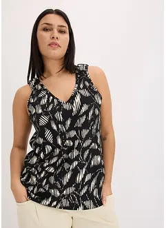 Mönstrat linne av jersey med struktur, bonprix