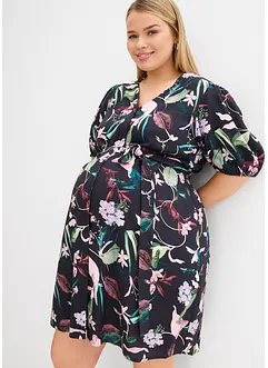 Mamma-/amningsblusklänning i böljande viskos, bonprix
