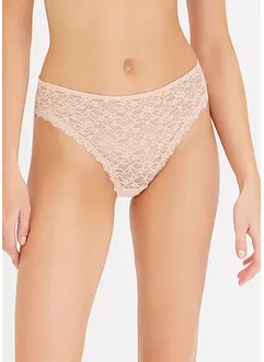 High Leg-maxitrosa med återvunnen spets (3-pack), bonprix