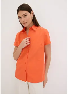 Kortärmad poplinblus, bonprix