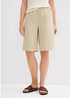 Bermudas med linne och bekväm hög midja, bonprix