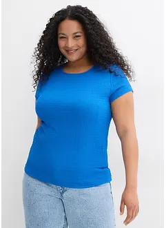 T-shirt i kräppat material med struktur, bonprix