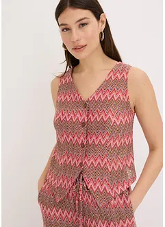 Väst med virkad look, bonprix