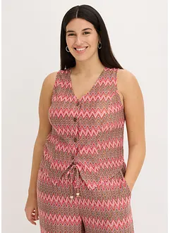 Väst med virkad look, bonprix