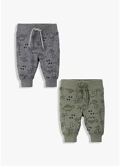 Trikåbyxa för bebisar (2-pack), ekologisk bomull, bonprix
