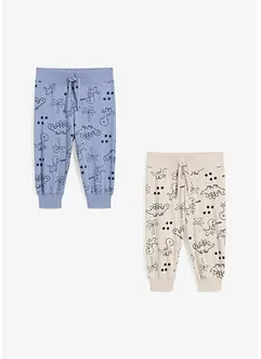 Trikåbyxa för bebisar (2-pack), ekologisk bomull, bonprix
