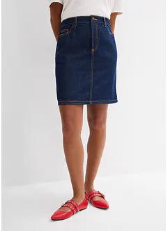 Jeanskjol Mid Waist, Low Stretch, bonprix