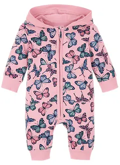 Babyoverall med luva, ekologisk bomull, bonprix