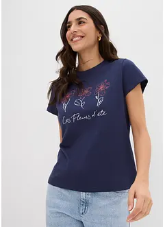 T-shirt i basmodell med tryck (2-pack), bonprix