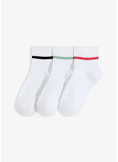 Strumpor med ekologisk bomull och frottéfodrad fot (3-pack), bonprix