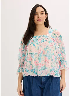 Blus med ballongformad nederkant, bonprix
