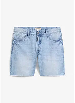 Långa jeansshorts med ofållade benslut, Relaxed Fit, bonprix