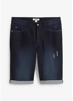 Stretchiga jeansbermudas med uppvikta benslut, Regular Fit, bonprix