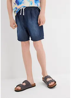 Dra på-shorts för barn i denim av ekologisk bomull, normal passform, bonprix