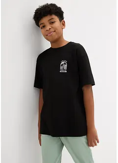 T-shirt av ekologisk bomull med tryck på ryggen, bonprix