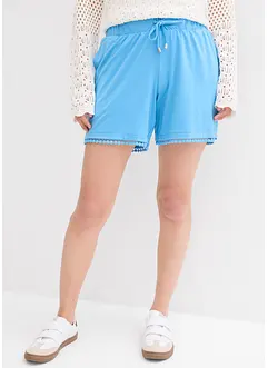 Jerseyshorts med bekväm midja och spets, bonprix
