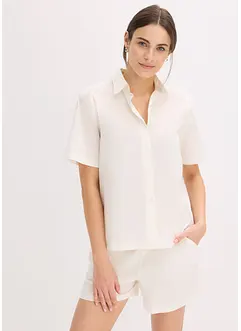 Pyjamas med shorts i vävt bomullsmaterial, bonprix