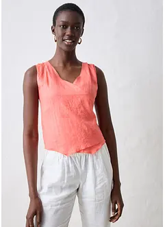 Bluslinne med omlottlook i rent linnematerial, bonprix