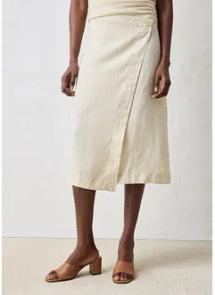 Omlottkjol i linne, bonprix