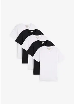 T-shirt med V-ringning (5-pack), bonprix